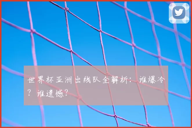 世界杯亚洲出线队全解析：谁爆冷？谁遗憾？
